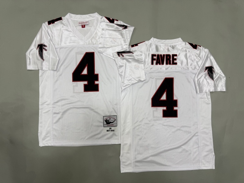 Men 2025 Atlanta Falcons #4 Favre white Throwback Limited NFL Jersey style 001->atlanta falcons->NFL Jersey